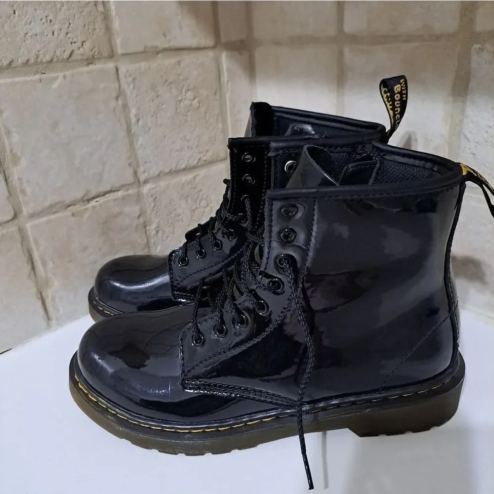 Dr. Martens 1460 J Black Lace Up Boots Size 5